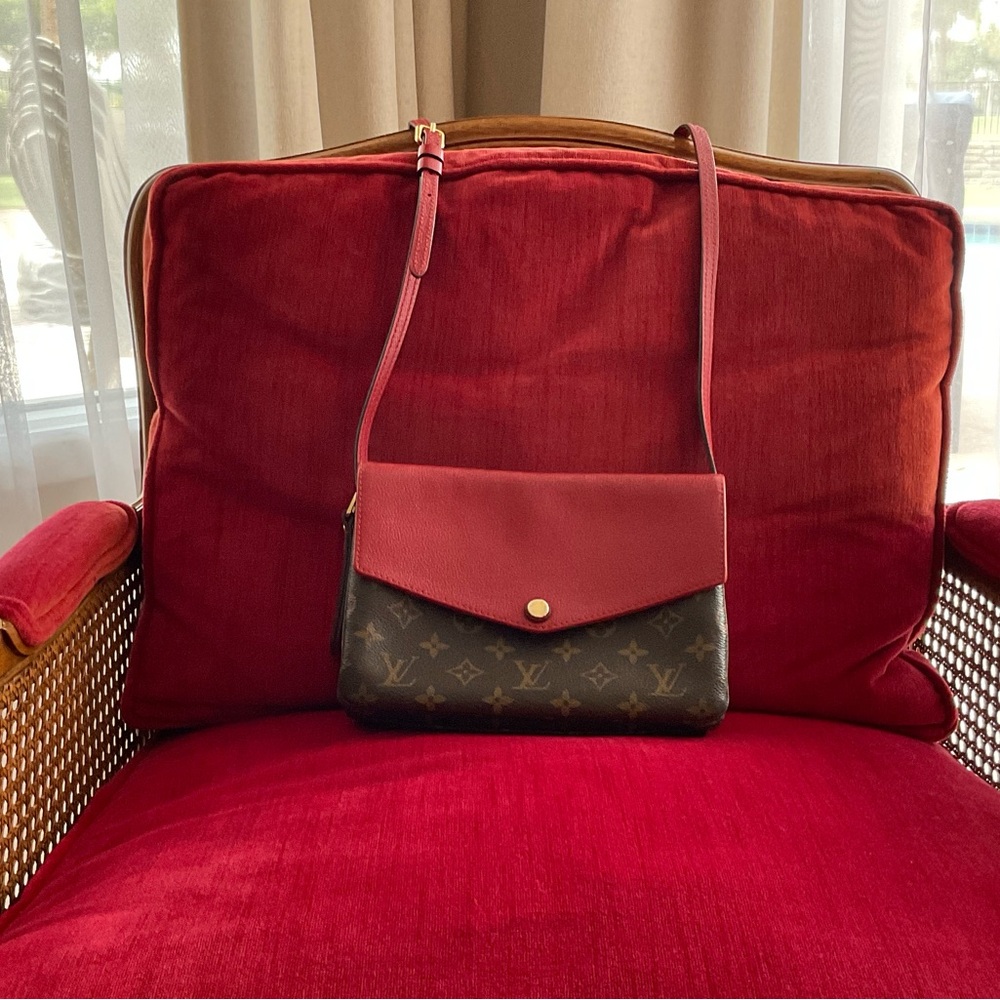 Louis Vuitton Red and Brown Twice Monogram Women's Bag